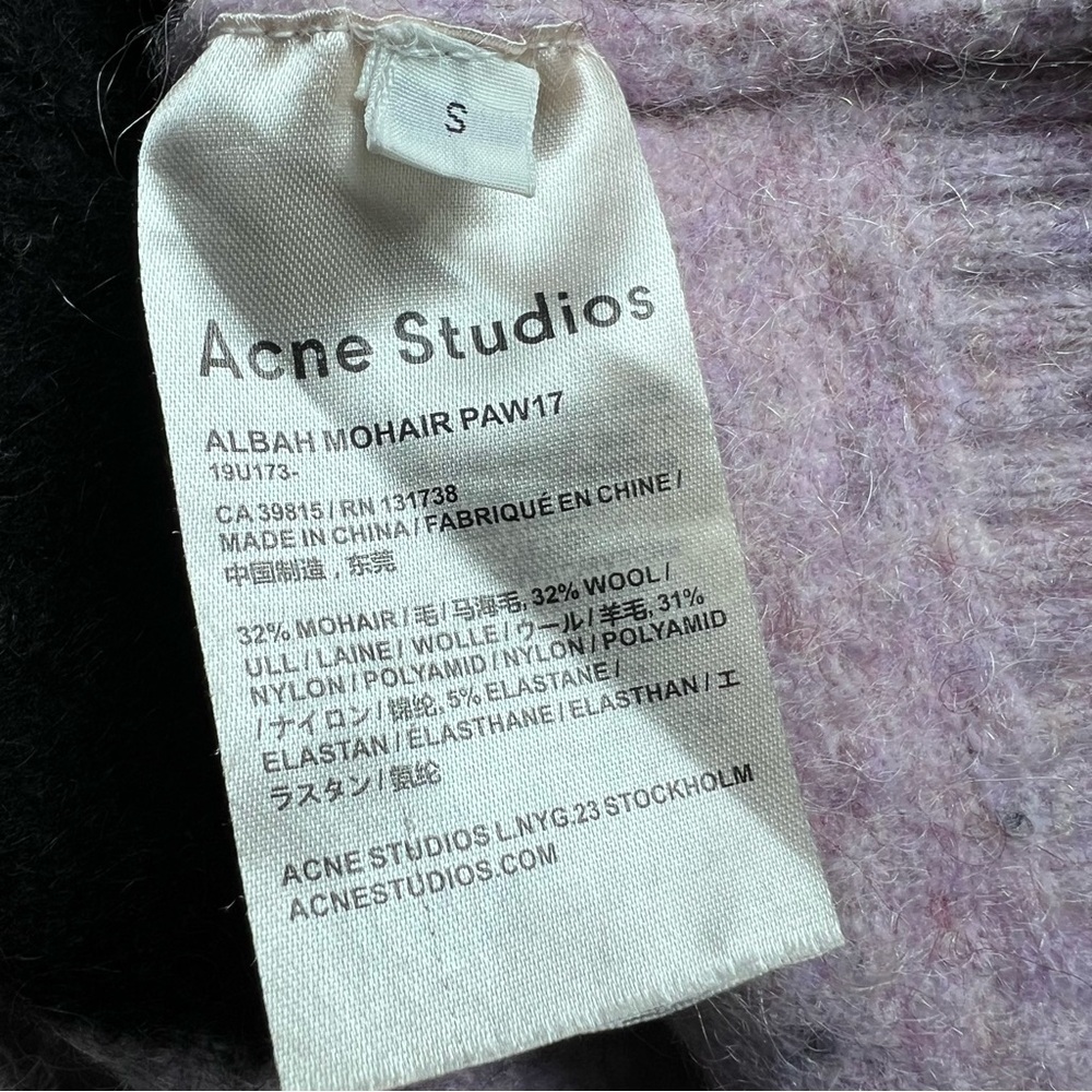 Acne Studios Albah Mohair Striped Sweater Size S - Picture 8 of 10